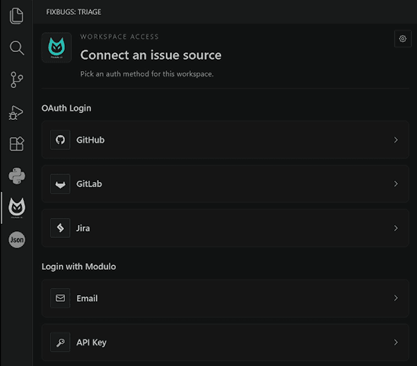 Connect an issue source
